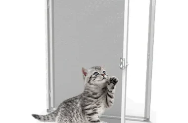 İçe açılır menteşeli kedi sinekliği montajı